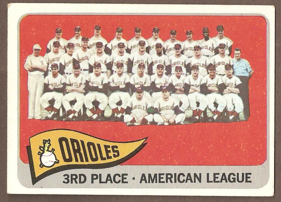 1965 Topps Orioles Team